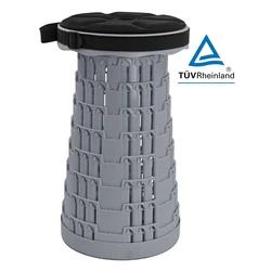 Πτυσσόμενο Καρεκλάκι Powertech HUH-0236 με Μαξιλάρι, Αντοχή Έως 250Kg, 25.5X45Cm, Γκρι