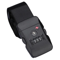 Ιμάντας Βαλίτσας Home Use HUH-0245 με Συνδυασμό Tsa, Ρυθμιζόμενος, 2M, Μαύρος