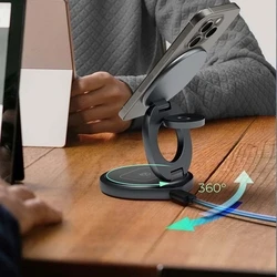 Ασύρματος Φορτιστής Icybox 3 In 1 Anthracite