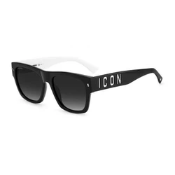 Dsquared2 Icon Ανδρικά Γυαλιά Ηλίου με Μαύρο Κοκκάλινο Σκελετό και Μαύρο Φακό 0004S 80S/9O