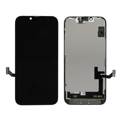 Ανταλλακτική Οθόνη Tw Incell LCD για iPhone 14, Camera-Sensor Ring, Earmesh, Μαύρη