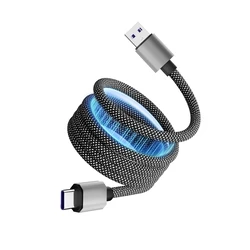 ATC Magnetic Charging and Data Transfer Cable USB-A to Type-C 66W 1m Black