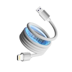 Atc Μαγνητικό Καλώδιο Φόρτισης USB A σε Lightning 12W 1m Λευκό