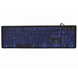Gaming Πληκτρολόγιο Ενσύρματο Gembird 3-COLOR BACKLIGHT Black