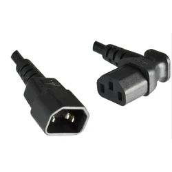 MicroConnect Power Cord 1.8m Extension C13 C14 Angled Black