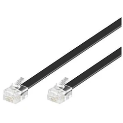 Network Cables MicroConnect Modular Straight RJ12 6C 6P 2m Flat cable Black
