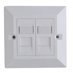 Cat6 Faceplate Dual Gang UK Type 86x86mm Lanview