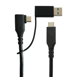 MicroConnect USB 3.2 Gen 1 USB-C Angled and A Male C Female Adapter