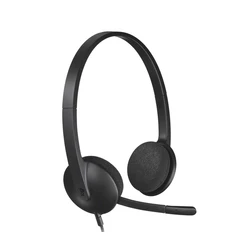 Logitech Ακουστικά Υπολογιστή H340 USB Wired Headset Office Call Center