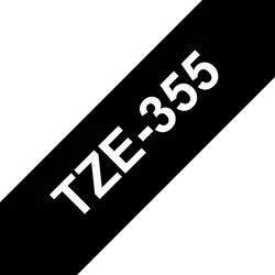 Brother Label Tape Laminated 24mm White on Black TZe-355