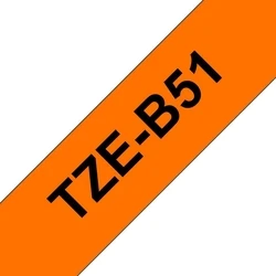 Brother Laminated Tape TZe-B51 24mm 5m Black on Signal Orange