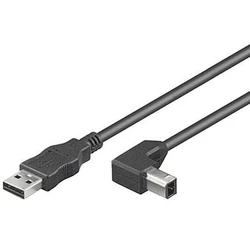 USB Cables Adapters TECHLY USB2.0 A-B 1m M-M Angled Black