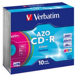CD-R Verbatim 700MB 10 Τεμαχια slim
