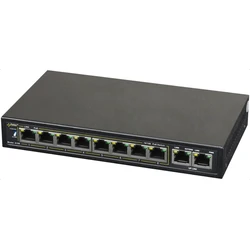 Network Switch PULSAR S108 Fast Ethernet (10/100) Black (PoE)