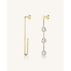 Γυναικεία Σκουλαρίκια Rosefield Jalpeg-J182 (2cm) από Ατσάλι Golden