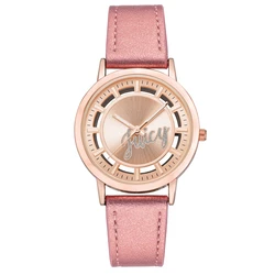 Γυναικείο Ρολόι Juicy Couture Jc1214Rgpk (36 mm) Δερμάτινο Λουράκι Ροζ