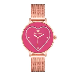 Γυναικείο Ρολόι Juicy Couture Jc1240Hprg (38 mm) Μεταλλικό Μπρασελέ Ροζ