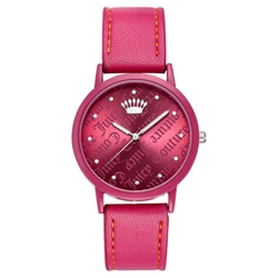 Γυναικείο Ρολόι Juicy Couture Jc1255Hphp (36 mm) Δερμάτινο Λουράκι Ροζ