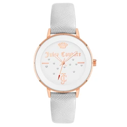 Γυναικείο Ρολόι Juicy Couture Jc1264Rgwt (38 mm) Δερμάτινο Λουράκι Λευκό