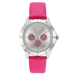 Γυναικείο Ρολόι Juicy Couture Jc1295Svhp (38 mm) Δερμάτινο Λουράκι Ροζ