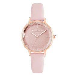Γυναικείο Ρολόι Juicy Couture Jc1326Rglp (34 mm) Δερμάτινο Λουράκι Ροζ