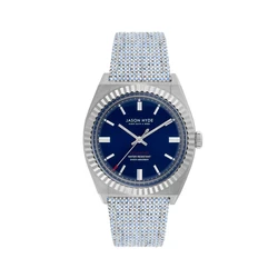 Ανδρικό Ρολόι Jason Hyde Jh10004 (40mm) Υφασμάτινο Λουράκι Λευκό