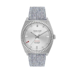 Γυναικείο Ρολόι Jason Hyde Jh20000 (36mm) Υφασμάτινο Λουράκι Ασημί
