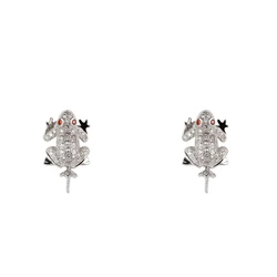Γυναικείο Σκουλαρίκια Lancaster Jla-Ear-Frog1 (1,2Mm) από Ασήμι White