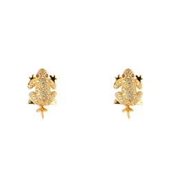 Γυναικείο Σκουλαρίκια Lancaster Jla-Ear-Frog6 (1,2Mm) από Ασήμι Gold