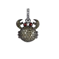 Γυναικείο Charm Lancaster Jla-Pen-Crab3 (1,5Mm) από Ασήμι Green/Black