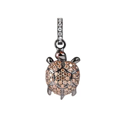 Γυναικείο Charm Lancaster Jlapenturtle4 (1,5Mm) από Ασήμι Brown/Black