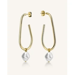 Γυναικεία Σκουλαρίκια Rosefield Jlpheg-J184 (2cm) από Ατσάλι Golden