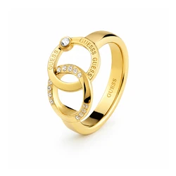 Guess Γυναικείο Δαχτυλίδι JUBR02196JWYG (54) - Επιχρυσωμένο Ανοξείδωτο Ατσάλι με Μοτίβο Κλειδαριάς