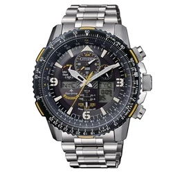 Ανδρικό Ρολόι Citizen Jy8078-52L (45mm) Μεταλλικό Μπρασελέ Ασημί