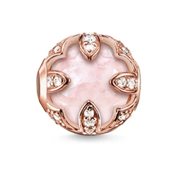 Γυναικείο Charm Thomas Sabo K0099-651-9 (1,10cm) Ασήμι 925, Rose Gold Plated Pink