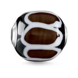 Γυναικείο Charm Thomas Sabo K0250-017-2 (1,10cm) από Ασήμι 925 / Crystal Brown