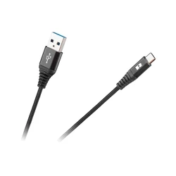Καλώδιο USB - USB C REBEL 2m REBEL μαύρο(RB-6001-200-B)
