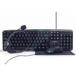 Σετ Πληκτρολόγιο Και Ποντίκι Ενσύρματο Gembird 4-in-1 OFFICE KIT, US LAYOUT