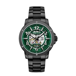 Kenneth Cole Ανδρικό Ρολόι 44mm Αυτόματο με Πράσινο Καντράν και Γκρι Ατσάλινο Μπρασελέ KCWGY0064001
