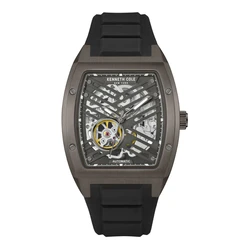 Kenneth Cole Ανδρικό Ρολόι 40mm Αυτόματο με Λουράκι Σιλικόνης Γκρι KCWGZ0046102