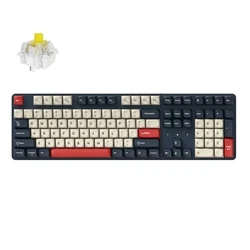 Keychron J5 KJ5-H4Z Ασύρματο Gaming Μηχανικό Πληκτρολόγιο Keychron Banana διακόπτες RGB 100% US Σκούρο Μπλε