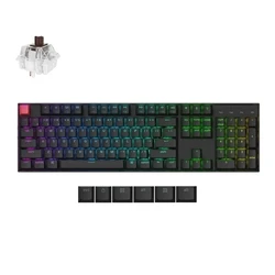Gaming Πληκτρολόγιο Ασύρματο Keychron K10 V2 (K10X-B3) QMK Mechanical Brown Switch RGB 100% US Layout