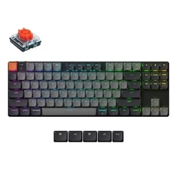 Gaming Πληκτρολόγιο Ασύρματο Keychron K1 V6 (K1X-B1) QMK Mechanical Red Switch RGB 80% US Layout