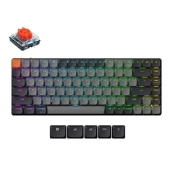 Gaming Πληκτρολόγιο Ασύρματο Keychron K3 V3 (K3X-B1) QMK Mechanical Red Switch RGB 75% US Layout