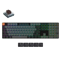Gaming Πληκτρολόγιο Ασύρματο Keychron K5 V2 (K5X-B3) QMK Mechanical Brown Switch RGB 100% US Layout