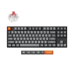 Gaming Πληκτρολόγιο Ασύρματο Keychron K8 Max (K8M-B1) QMK Wireless Mechanical Red Switch RGB 80% US Layout