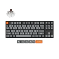 Gaming Πληκτρολόγιο Ασύρματο Keychron K8 Max (K8M-B3) QMK Wireless Mechanical Brown Switch RGB 80% US Layout