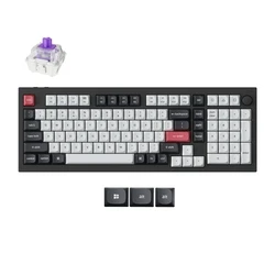 Gaming Πληκτρολόγιο Ασύρματο Keychron Q5 HE (Q5H-M1) QMK Wireless Custom Hall Effect Purple Switch 96% US Layout