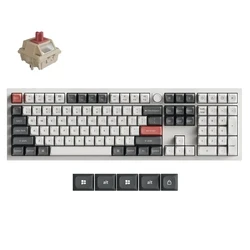 Keychron Q6 Ultra Q6U-P1 Ασύρματο Gaming Μηχανικό Πληκτρολόγιο με Custom διακόπτες και RGB φωτισμό (Αγγλικό US) Λευκό