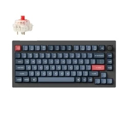 Gaming Πληκτρολόγιο Ασύρματο Keychron V1 Max (V1M-D1) QMK/VIA Custom Mechanical Red Switch RGB 75% US Lay